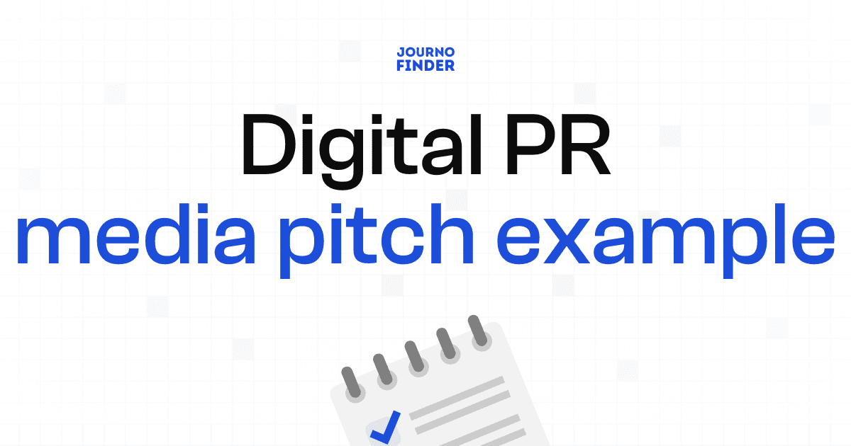 Digital PR Media Pitch Example