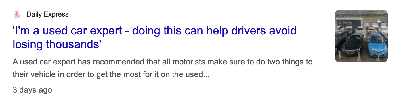 Identify recent news stories