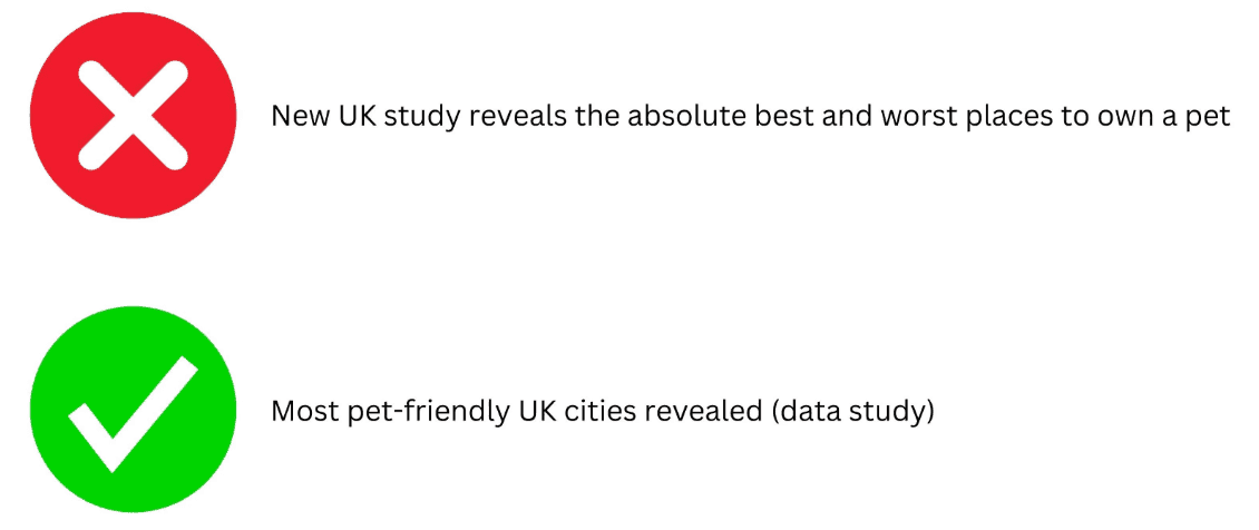 Bad vs good subject line